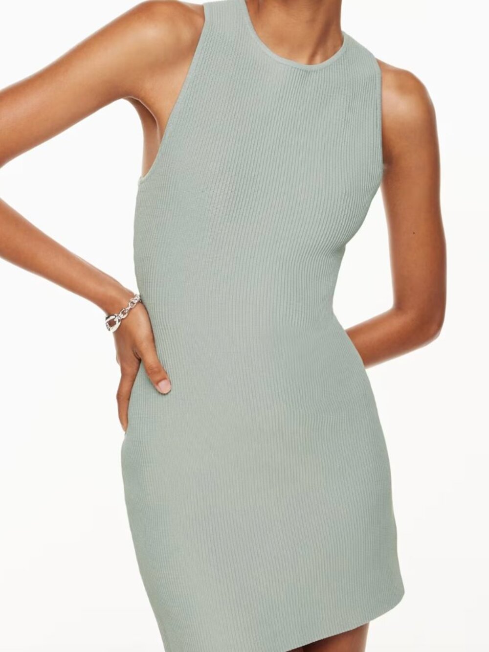 Sculpt Knit Racer Mini Dress